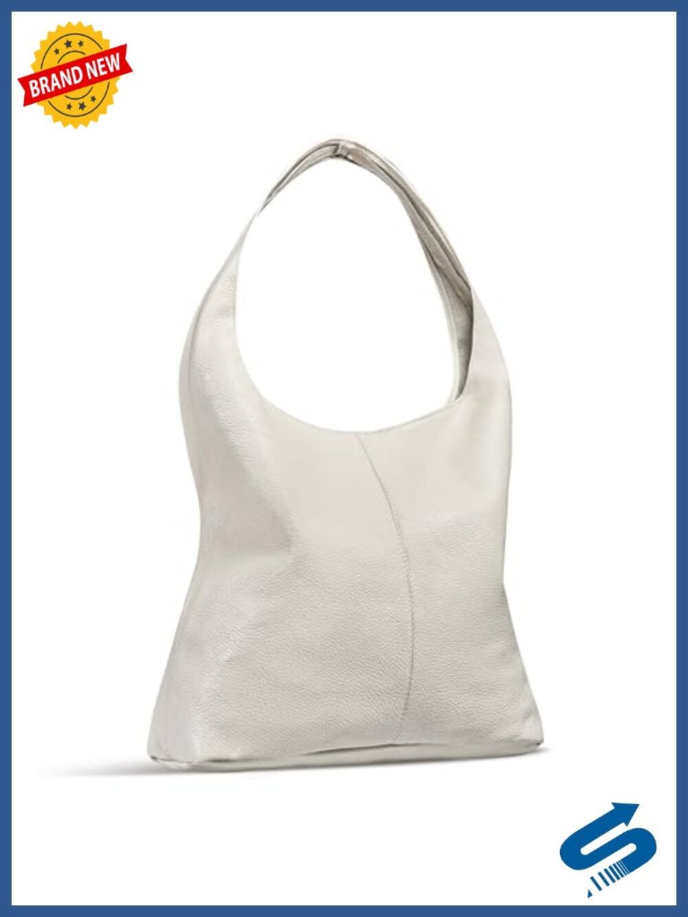 Genuine Leather Hobo Bag Large Slouchy Shoulder Handbag Tote with Zipper